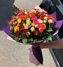 Букет Микс из разноцветных кустовых роз #REPLACE_PRED# Теберде